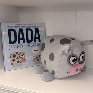 YOUR BABY’S FIRST WORD WILL BE DADA by Jimmy Fallon with matching plush animal.